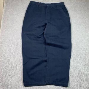 VTG Anchor Blue Baggy Pants Mens Size 36 x 30 Blue Skate Chino Y2K Deadstock NWT